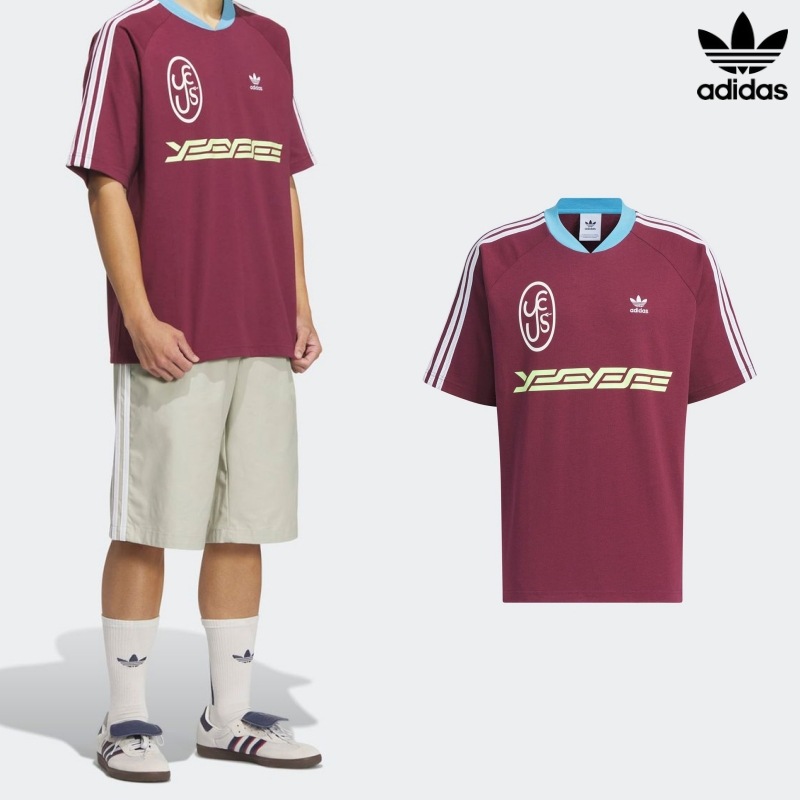 [ADIDAS] アディダス x YESEYESEE 半袖Tシャツ / BURGUNDY
