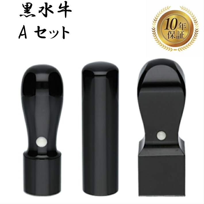 法人印鑑 会社印 3本セット 法人設立 実印 銀行印 角印 黒水牛 aセット 印鑑 はんこ ハンコ