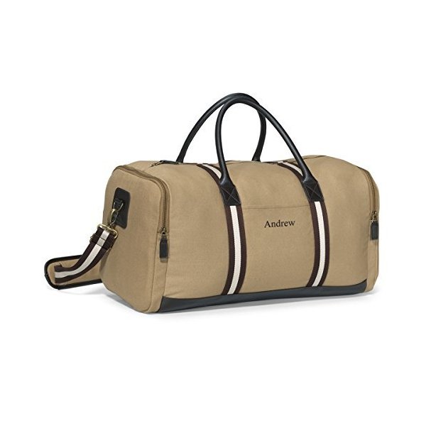 Personalized Canvas Duffle Bag - Personalized Canvas Gym Duffel… (KHAKI) 並行輸入品 18,177円