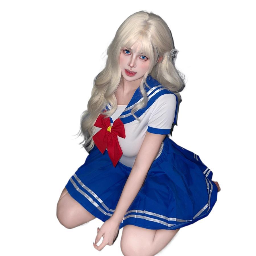 ハロウィンセクシーギャルロンパースハーフスカート美少女戦士コスプレ演技服学生セーラー服
