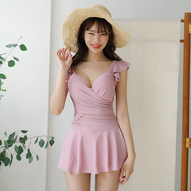 水着 ワンピース フリル 体系カバー水着 かわいい 大人可愛い きれいめ セクシー シンプル カジュアル ナチュラル ゴージャス 華やか 大人 大人っぽい おしゃれ お洒落 レトロ 主役級