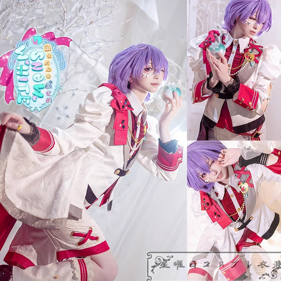 あんスタ 溶けた心＊思い出のスノーホワイト 花群冬芽 冴霧笑主 名都神無 宝丈萊香 コスプレ衣装 コスチューム
