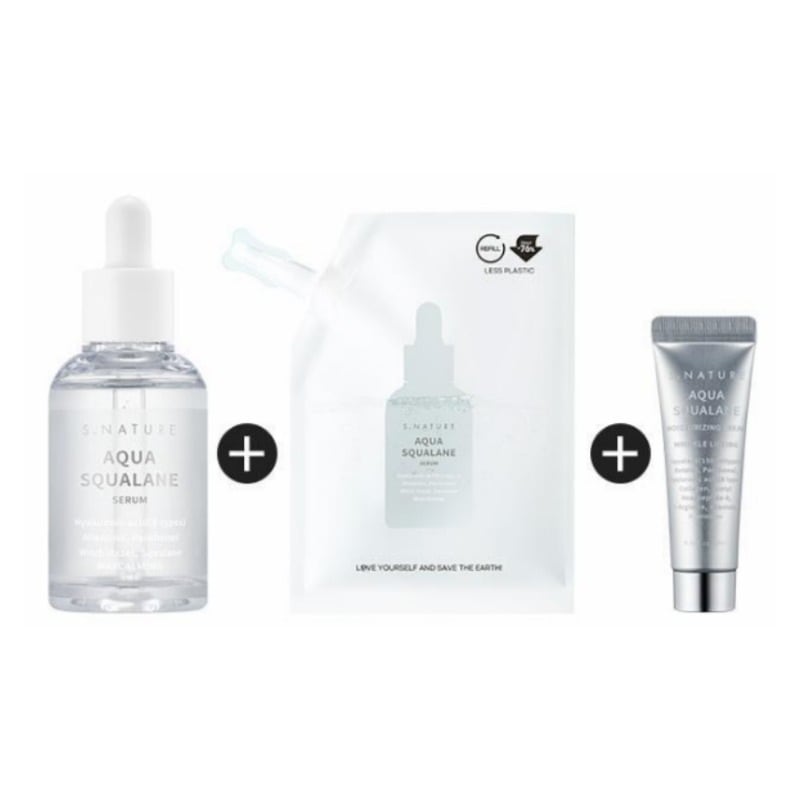 アクアスクワランセラム50ml 企画（+50ml詰め替え+保湿クリーム10ml）水分補給/乾燥肌/肌バリア/低刺激/韓国スキン 8,468円