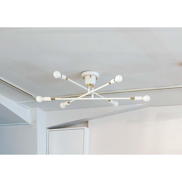 gram8 TC-1010-A60 WH/WH 【LED電球セット】6灯シーリングライト キムリック A60 ホワイト/ミルク
