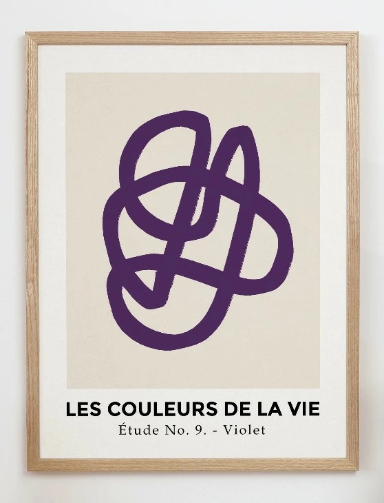 CARO CARO PRINTS Abstract Purple Art Print