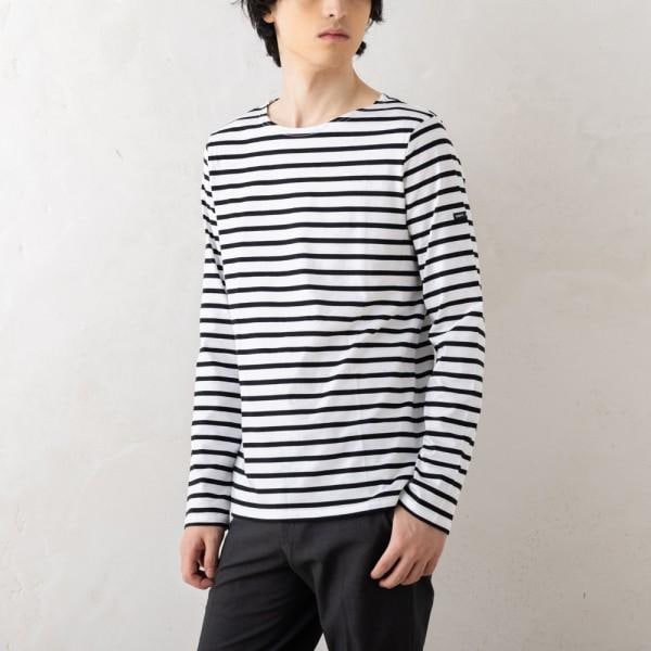 Tシャツ カットソー ホワイト ブラック メンズ ST.JAMES 9858