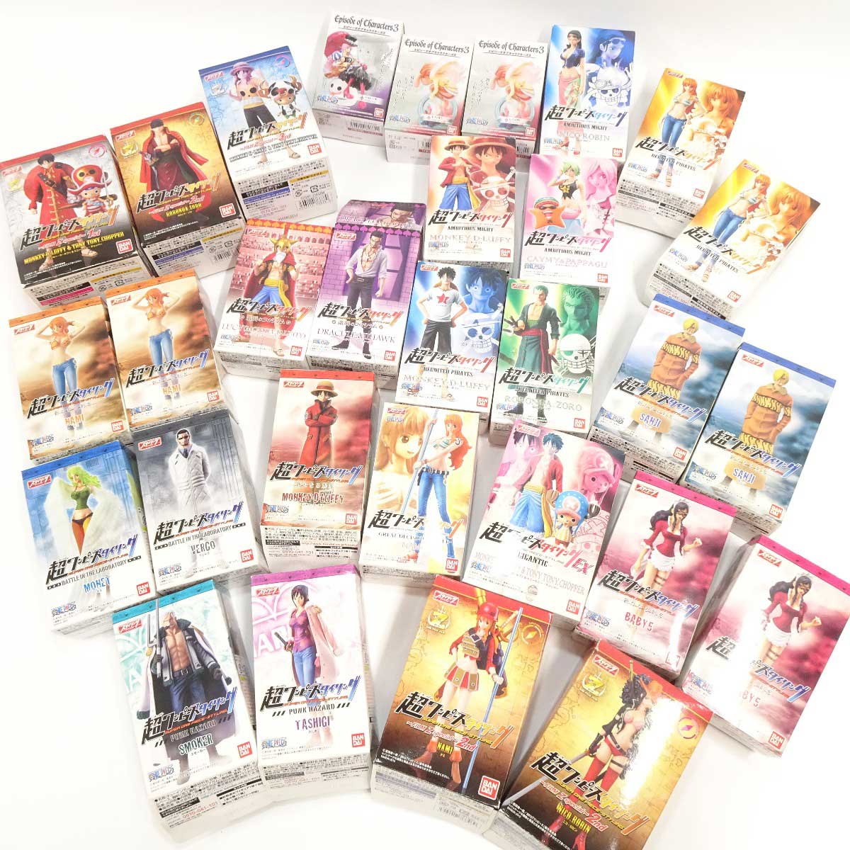 【中古・未使用品】 [計30点セット] バンダイ ONE PIECE 超ワンピーススタイリング エピソード オブ キャラクターズ BANDAI
