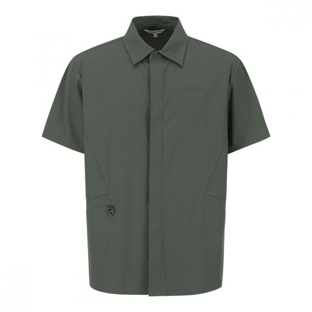 [マスターバニー] メンズラバーロゴストレッチ半袖シャツ