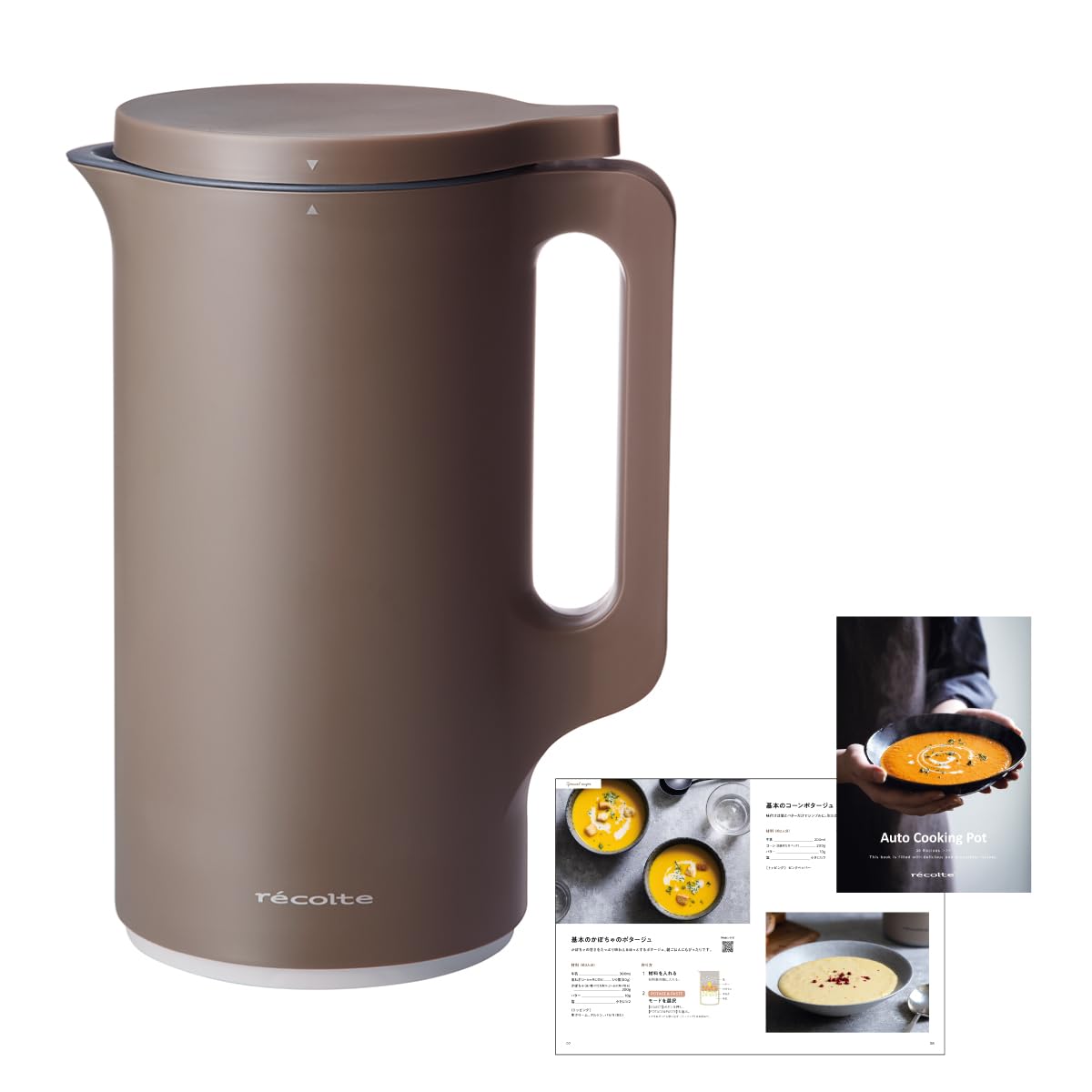 ［日本正規品］recolte レコルト 自動調理ポット スープメーカー 大容量 約600ml 30レシピ 豆乳メーカー 全自動 ポタージュ 洗いやすい 多機能 レシピ本付き 離乳食 おかゆ 加熱式 R