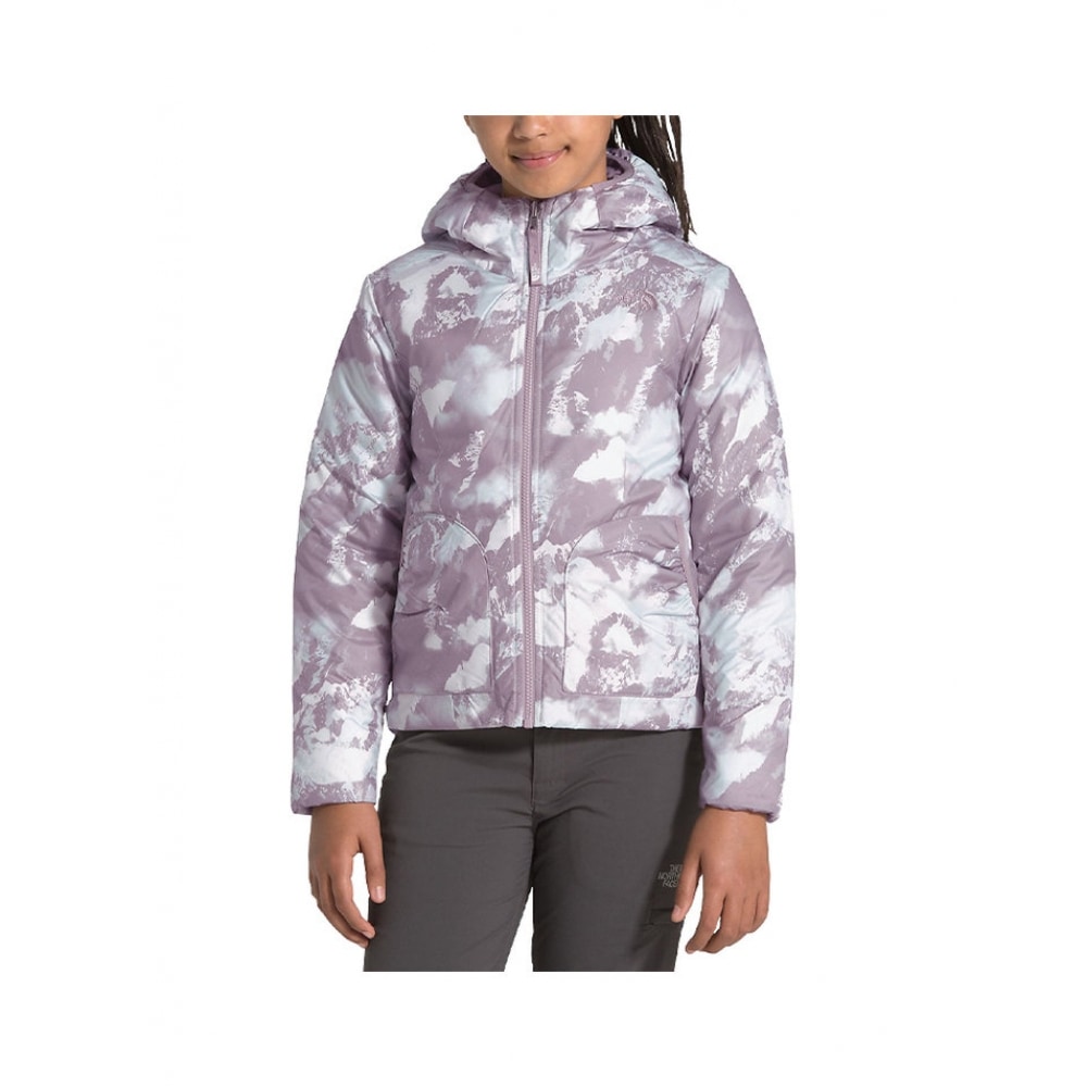 North Face 女の子用両面フード付きパッド入りジャケット