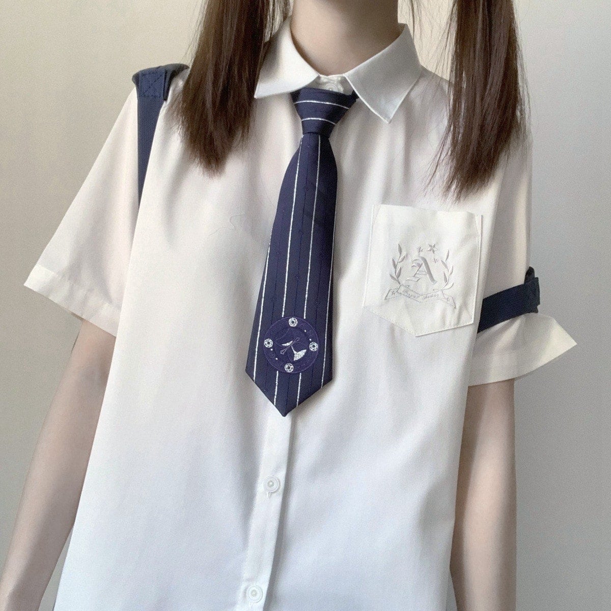 激安 jk ブラウス シャッツ　スクールシャツ　レディース　刺繍　女子高生服 制服 学校　コスプレ コスプレ衣装　コスチューム　アニメ 文化祭 学園祭 衣装　卒業式　入学式　半袖　長袖　13