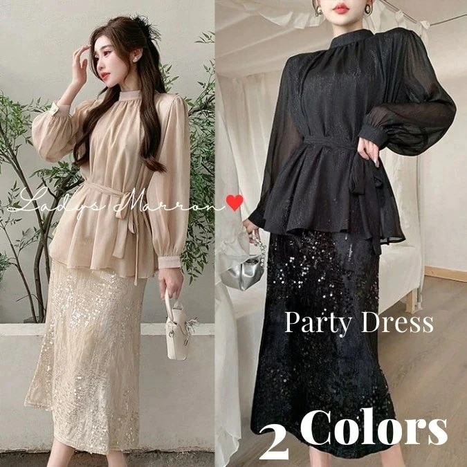 【急速出荷 2025年新作】オケージョンドレス オケージョン セットアップ スパンコールドレス パーティードレス 韓国 成人式ドレス 同窓会ドレス お呼ばれドレス 結婚式 プチプラ ワンピース 結婚式