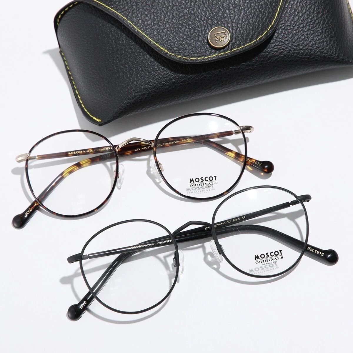MOSCOT モスコット メガネ ZEV ゼヴ レディース ボストン型 めがね 眼鏡 伊達メガネ 細フレーム メタルフレーム クリングスタイプ アイウェア カラー2色