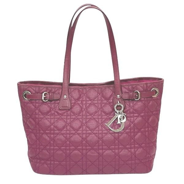 ディオール カナ―ジュ ステッチ バッグ トートバッグ ショルダーバッグ レディース 【中古】