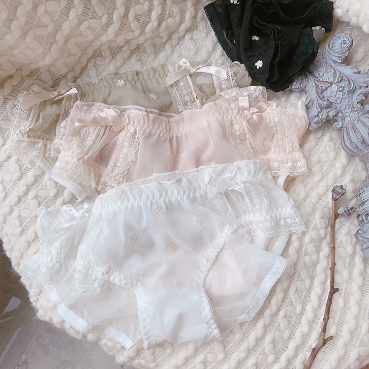 【1点ご購入 で10点プレゼントいたします】夏風透き通る刺繍網糸が甘くて可愛い乙女パンツレディース三角パンツ