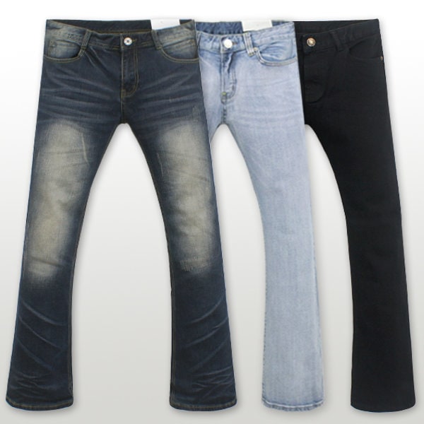 スパンブーツカットジーンズチノパンツ-DENIMS