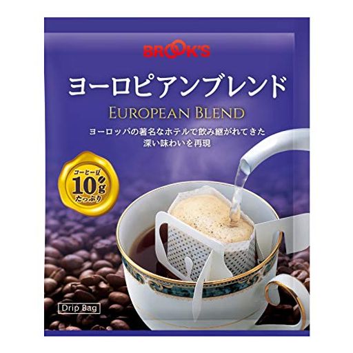 ブルックス ヨーロピアンブレンド 10G×90袋 ドリップバッグコーヒー 珈琲 BROOK’S BROOKS