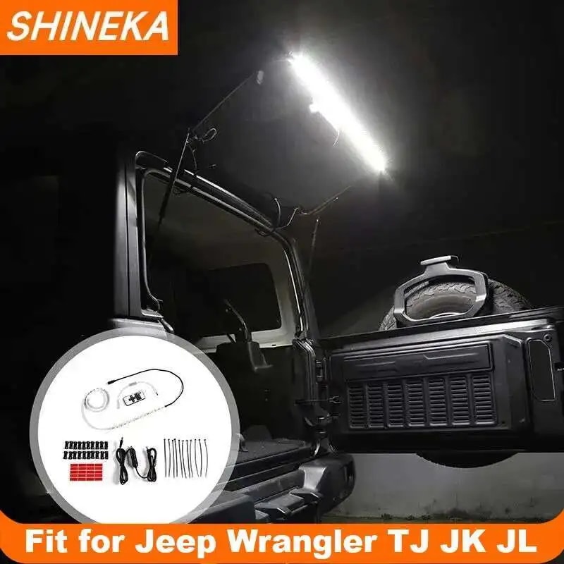SHINEKA リモコン付きテールゲート トランク ガラス リフトゲート ライトバー for ジープ ラングラー TJ JK JL 1997-2024 インテリアアクセサリー 輸入品