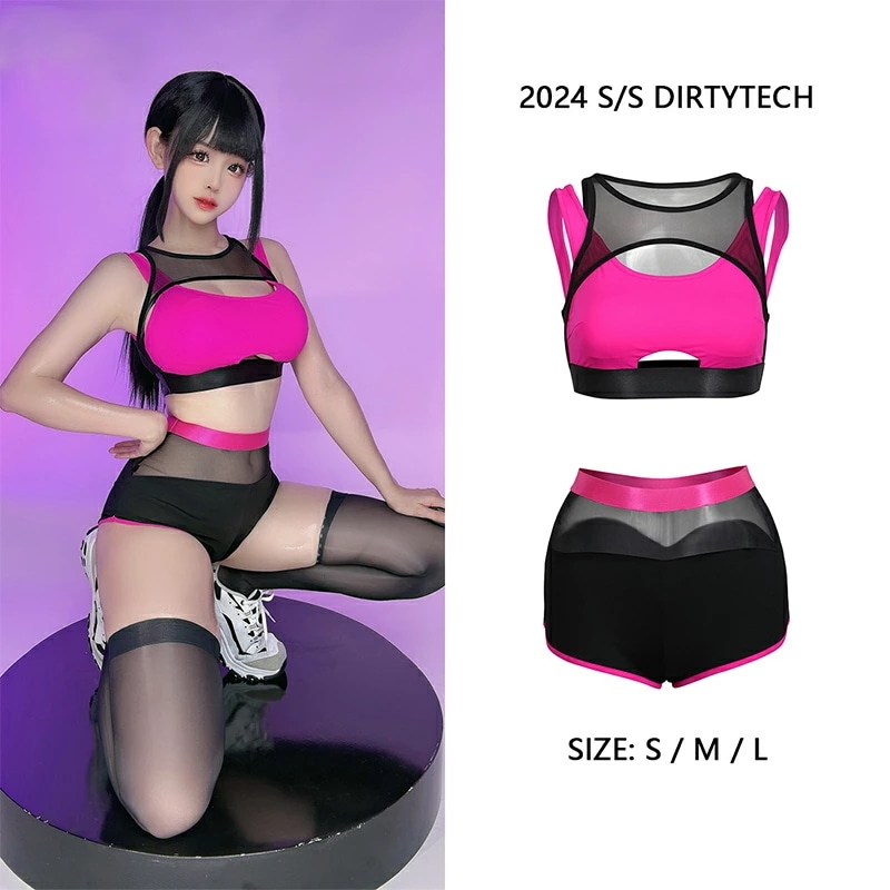 【予約】スク水 コスプレ セクシー えろい ランジェリー 下着 ベビードール レオタード ハイレグ タイト 可愛い 透け透け シースルー cosplay 体操着コスチューム レディースピンク