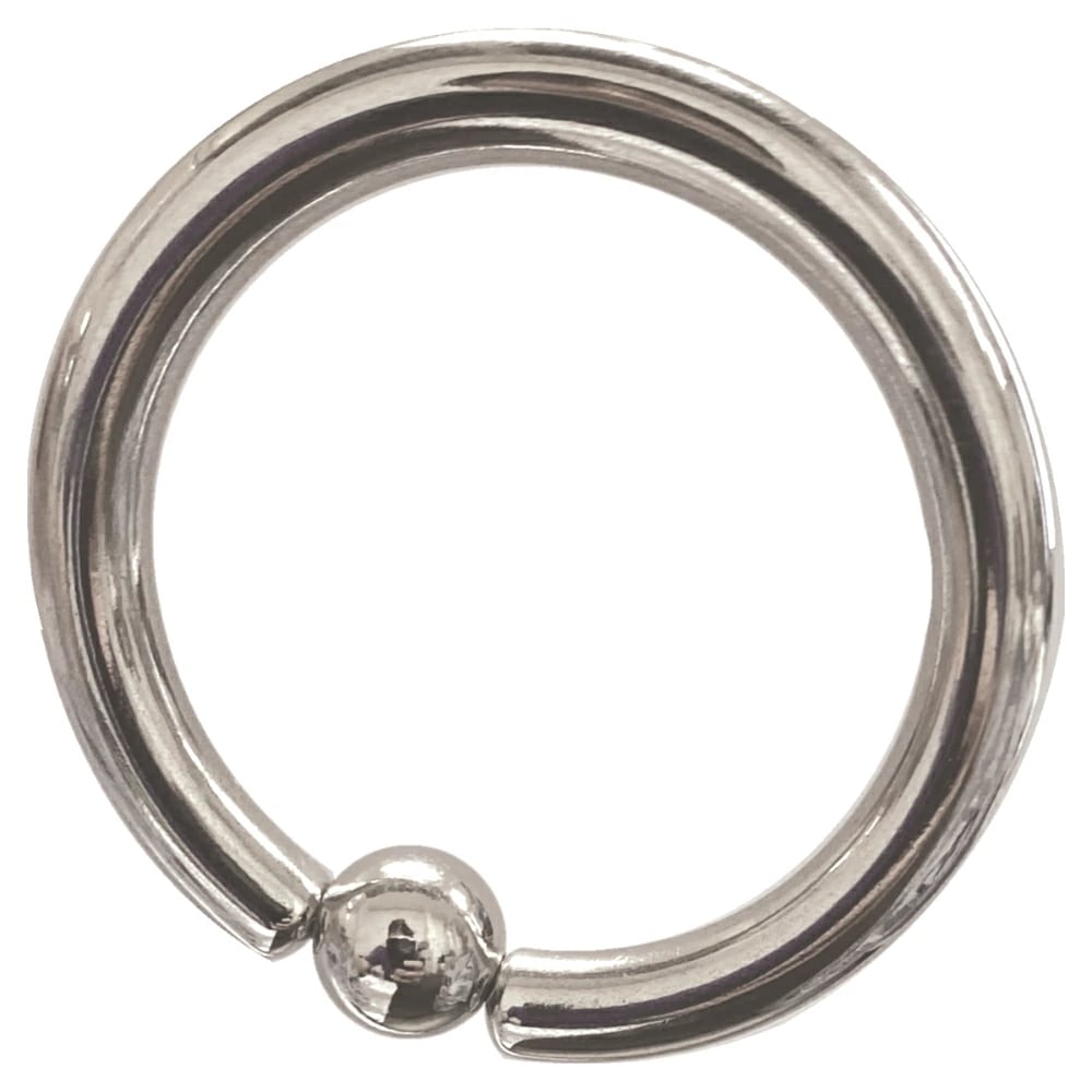 [2G 大きい ボディピアス] ビッグサイズ メガビーズリング 2ゲージ ボディーピアス サージカルステンレス316L メンズ レディース CBR BCR リング型 インナーコンク 軟骨 キャプティブ