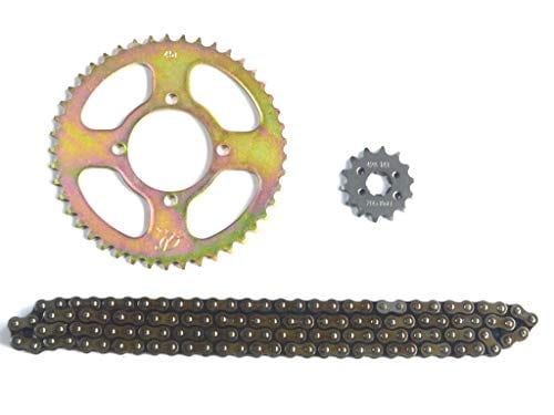 富士motor ヤマハ YBR125 フロント リア スプロケット ドライブ チェーン 社外品 3点