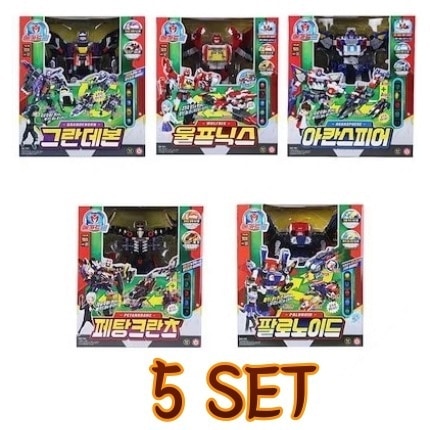 メカードボール/5種 ロボット フルセット/ウルフニクス/アーカンスフィア/パロノイド/グランデボン/ペタンクランツ/ロボット/変身ロボット/合体ロボット/韓国アニメ/ターニングメカード