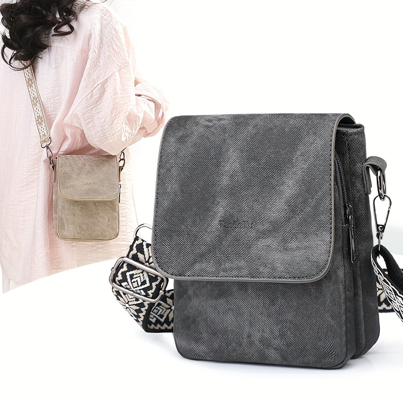 ヴィンテージ女性用チェストバッグ 斜めショルダーバッグ 無地 取り外し可能なショルダーストラップ 日常使いやギフトに最適