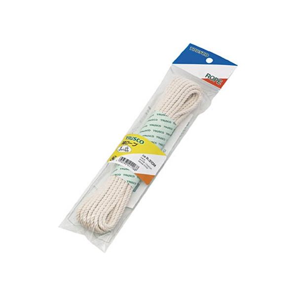 (まとめ) TRUSCO 綿ロープ みつうち φ6mm×10m R-610M 1巻 (×5セット) 6,307円