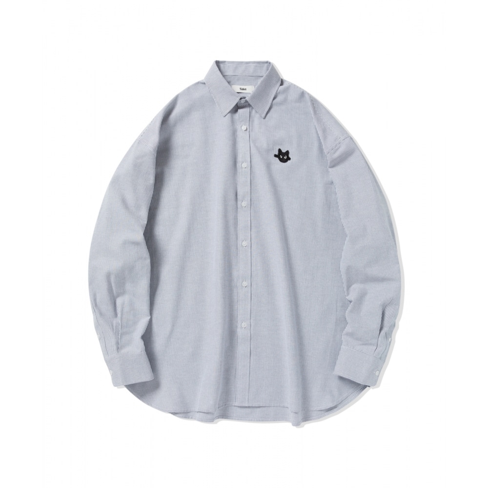 FALLETTナイトネロオックスフォードシャツネイビーストライプ 9,791円