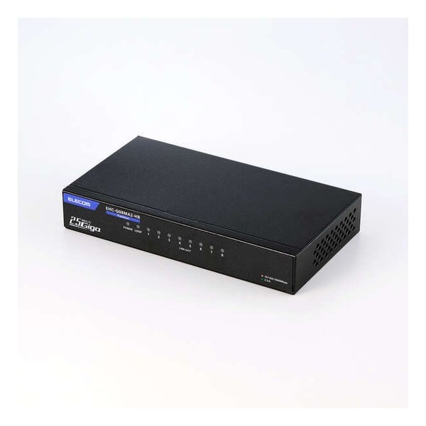 2.5Gマルチギガ対応8ポートスイッチ 金属筐体 ACアダプター EHC-Q08MA2-HB