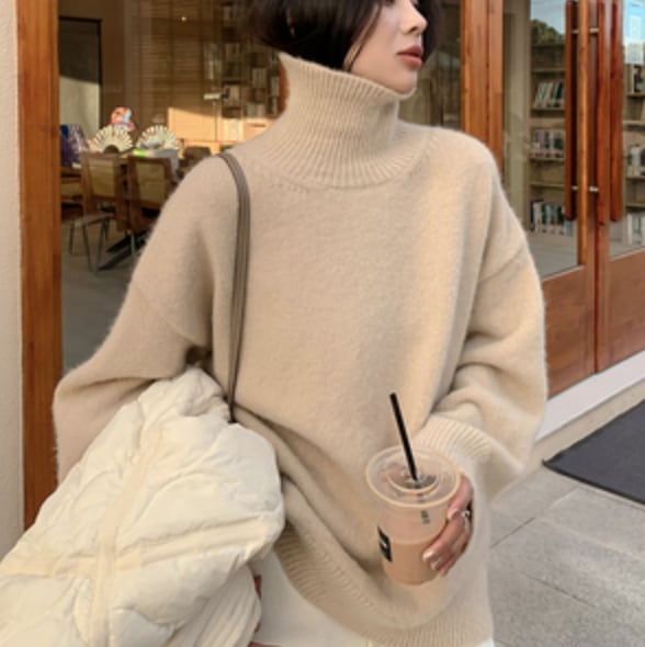 トップス ニットソー セーター 袖あり 長袖 タートルネック 伸縮性 薄手 かわいい 大人可愛い きれいめ シンプル 大人 上品 おしゃれ お洒落 トップス レディース 秋 ニット 長袖 きれいめ 薄手 ハイネック