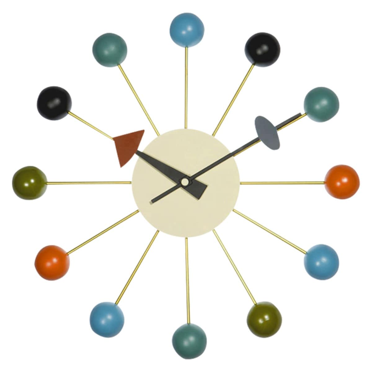 掛け時計 ボール ジョージ・ネルソン リプロダクト 直径33cm 時計 デザイナーズ 壁掛け時計 ウォールクロック 壁 かけ時計 掛時計 おしゃれ 秒針なし インテリア 雑貨 リビング 9,108円