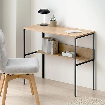 他サイト： HLVD-800 ナチュラル/ブラック リビングデスク メーカー直送の商品画像