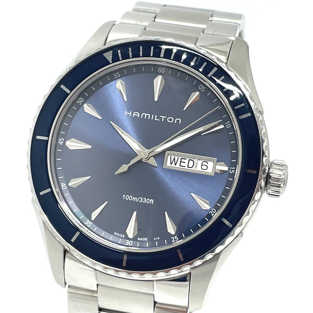 腕時計 H375510 ジャズマスター クォーツ デイデイト SS シルバー