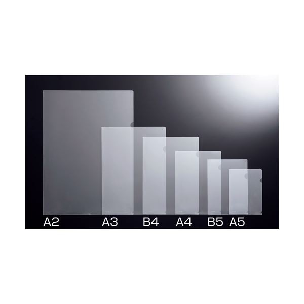 （まとめ） TANOSEE 再生クリアホルダー B5 クリア 1セット（100枚：10枚×10パック） (×4セット)