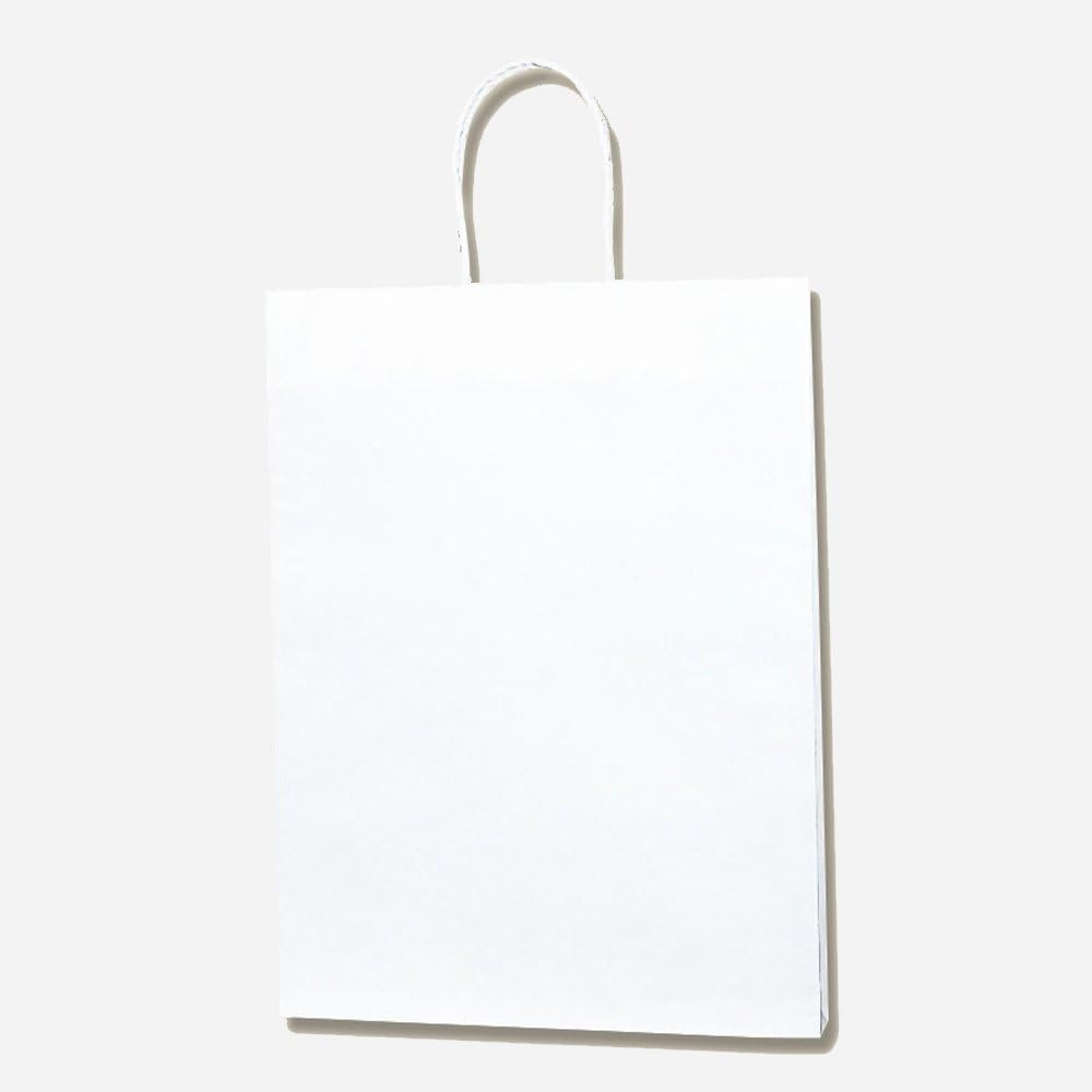 シモジマ HEIKO 手提げ紙袋 Pスムースバッグ 33-4 白無地 25枚 幅335xマチ45x高445mm 003155000