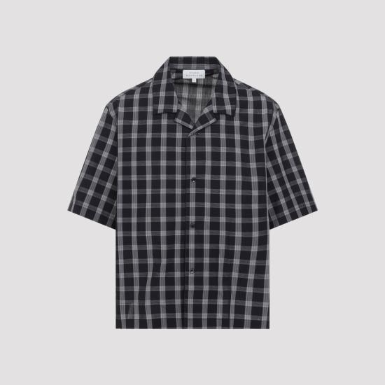STUDIO NICHOLSON Men Long Tops KLINESNM1414 BLACK PARCHMENT CHECK