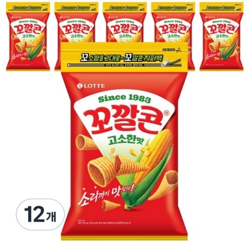 コックコーン 香ばしい味のファスナーバッグ 235g12個 くんこう オフィススナック タンビシル 帽子の形 トウモロコシ 指で挟む 韓国食品