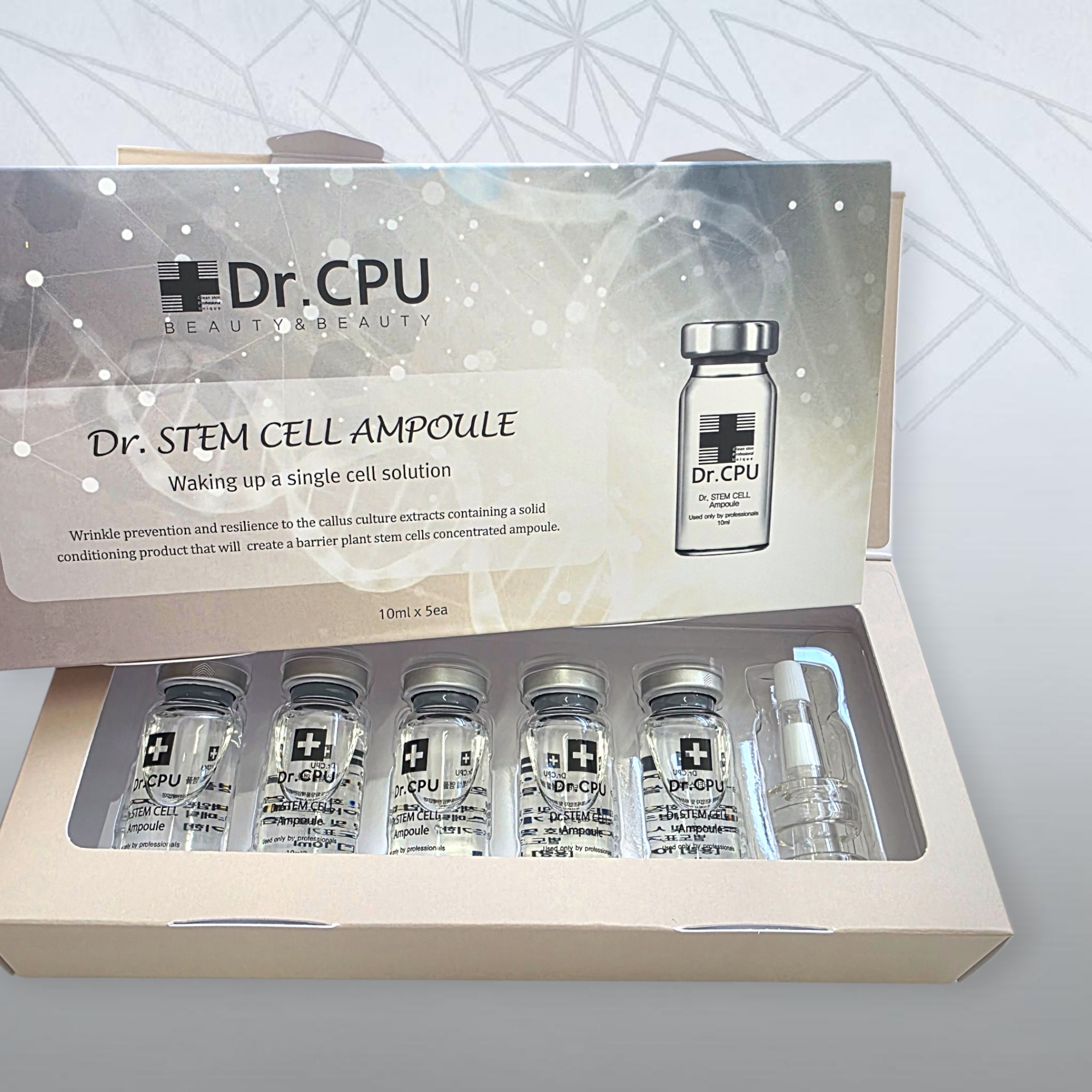 Dr.STEM CELL AMPOULE 10ml x 5ea, ハリの向上/ブライトニング/鎮静