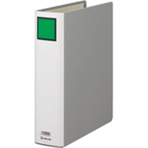 キングジム パイプ式ファイル/キングファイルG (A4/タテ型) 10冊 とじ厚60mm 片開き 976N グレー(灰)