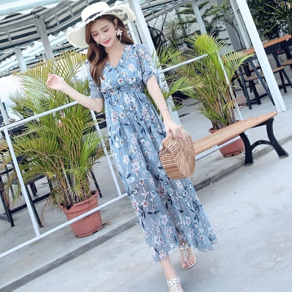 ワンピース フレアワンピース ロング丈 半袖 Vネック Aライン シフォン ハイウエスト 透け感 薄手 かわいい 大人可愛い きれいめ 大人 上品 おしゃれ お洒落 エキゾチック 大人可愛い こなれ感 6,347円