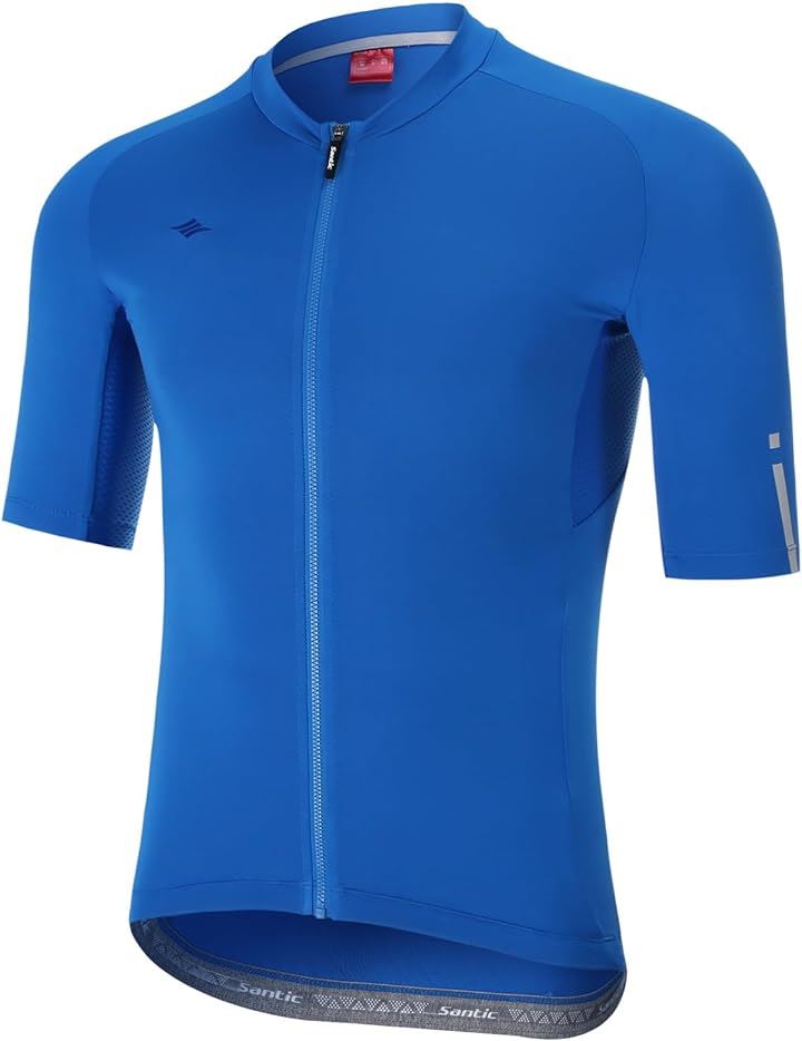 サイクルジャージ 半袖 メンズ サイクルウェア 吸汗速乾 通気 弾力( ブルー, 2XL)