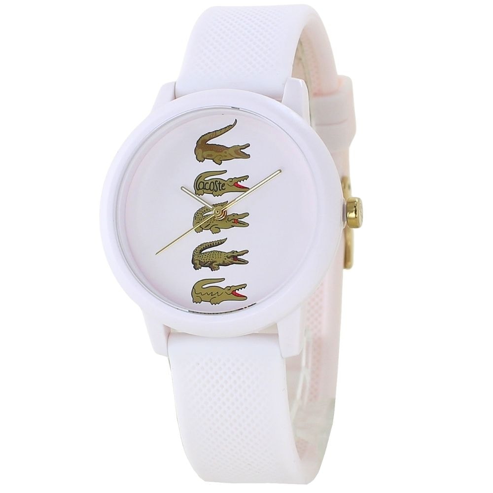 ラコステ 腕時計 手表 レディース おしゃれ シンプル ベビーピンク かわいい ワニロゴ シリコン ラバー レディース腕時計 ブランド腕時計 女性用 仕事用 クオーツ ウォッチ お礼 贈り物 ギフト