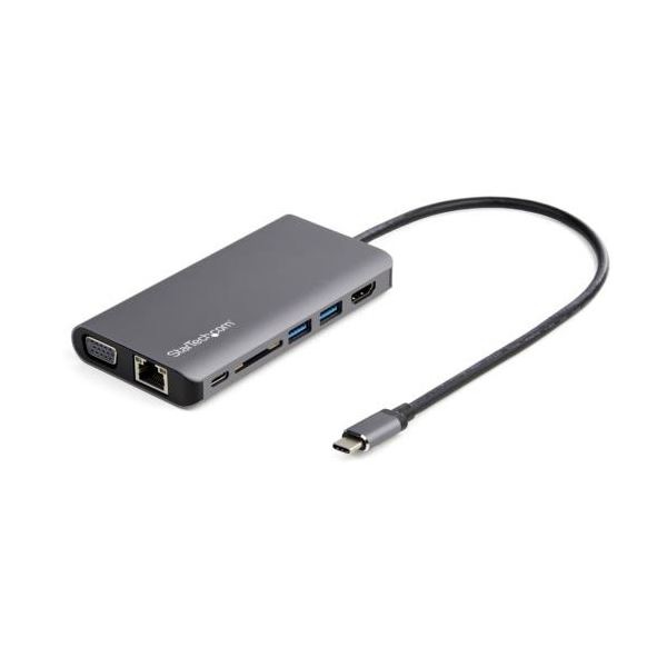 StarTech.com USB Type-C マルチ変換アダプタ ブラック&スペースグレー DKT30CHVAUSP1個