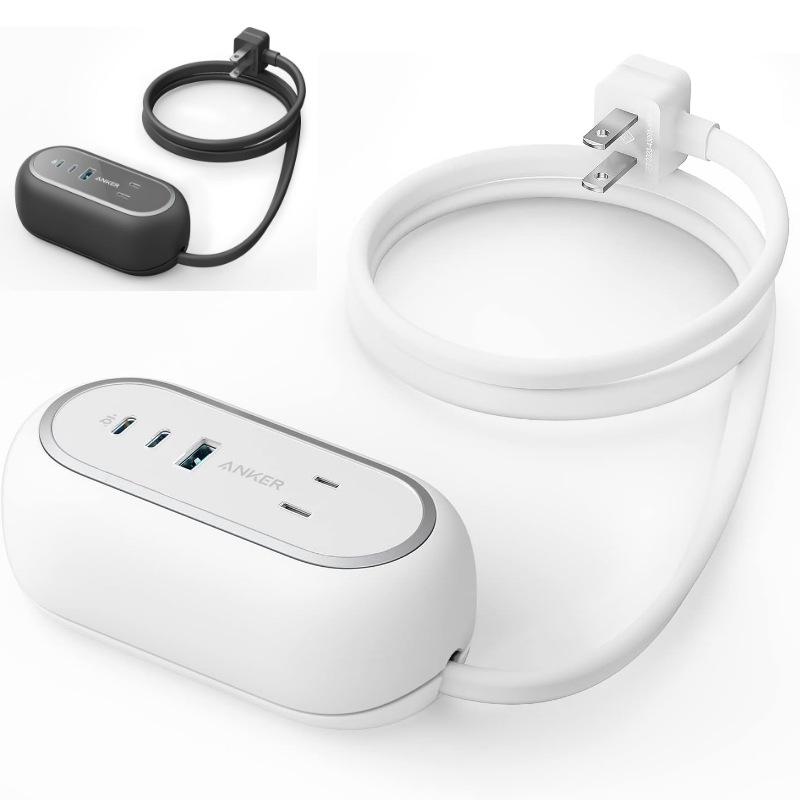 Anker 615 USB Power Strip (GaNPrime 65W)（電源タップ AC差込口 2口 USB-C 2ポート USB-A 1ポート 延長コード 0.9m）