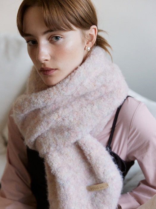 Shibori hairy soft long muffler - 5color