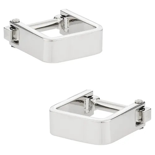 カフスボタン カフス シルバー スクエア ラップアラウンド カフリンクス メンズアクセサリー