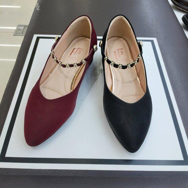 [幸福百貨店] 女性3cm生地素材メリージェーンパンプス兼用足が楽で可愛い単靴PFEFHP57