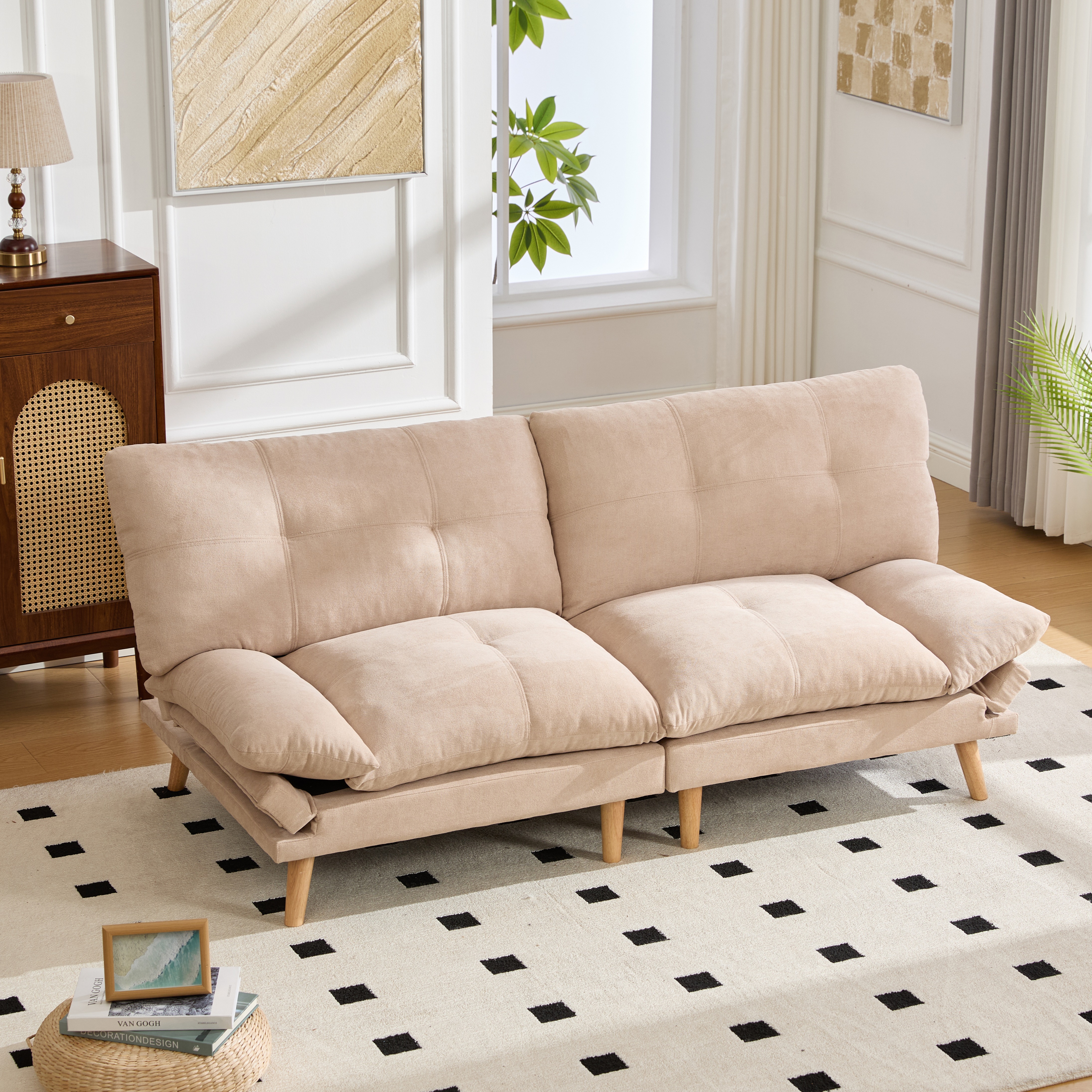 【国内発送】1192多機能ソファソファベッド2人掛けソファシングルソファコンバーチブルソファベッドは新築住宅リビングルーム寝室ゲストルームなどに最適ですスタイリッシュな家具