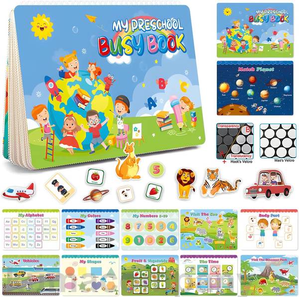 ビジーボード モンテッソーリおもちゃ 布絵本 布のおもちゃ 幼児忙しいブック 指先訓練 認知玩具 知育おもちゃ 知覚玩具 誕生日育児サポート 出産祝い プレゼント ベビー 赤ちゃん 幼児向け